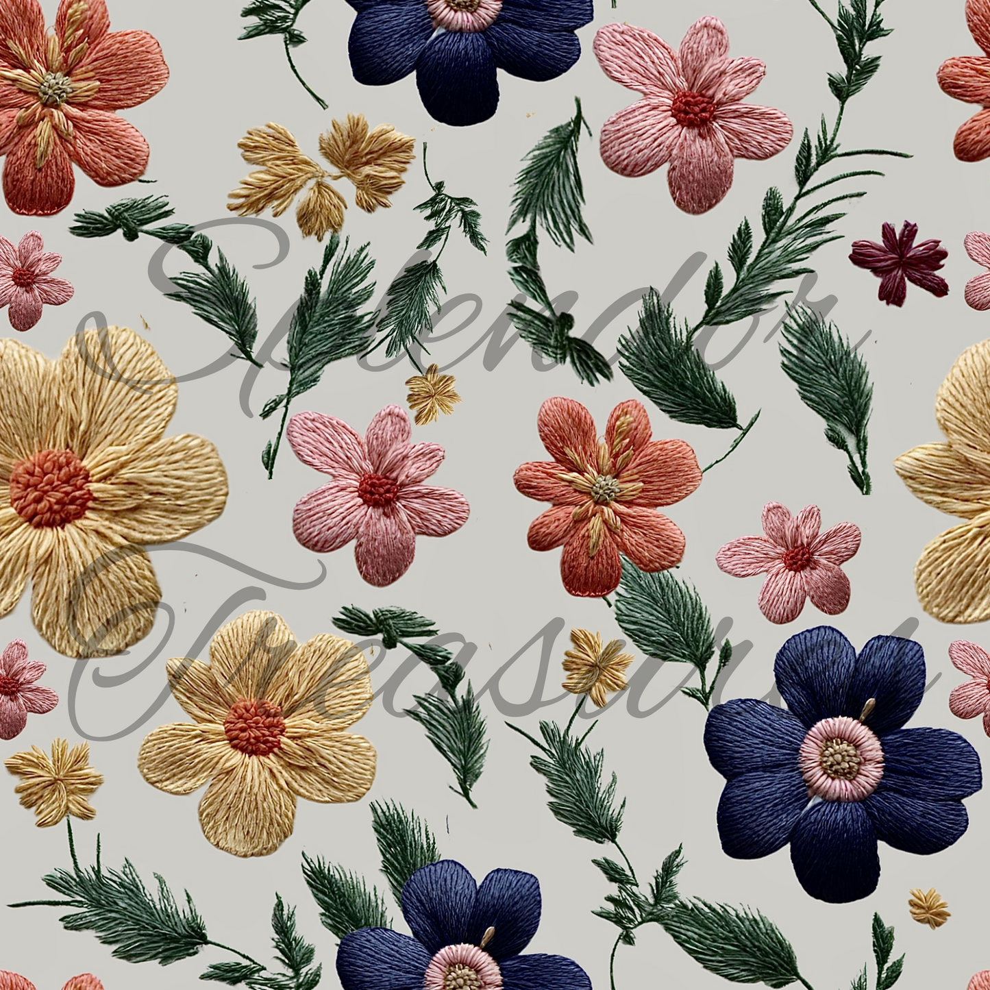 Embroidery flowers