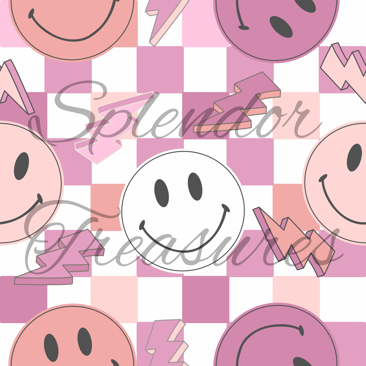 Checkers smiles pink
