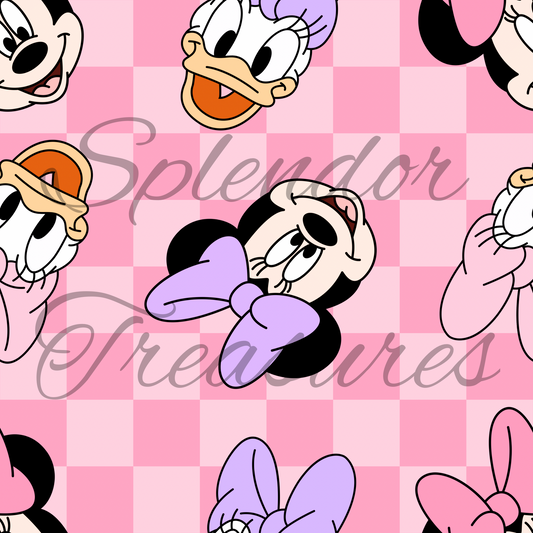 Mouse friends pink bow