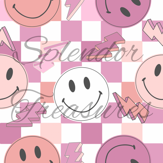 Checkers smiles pink